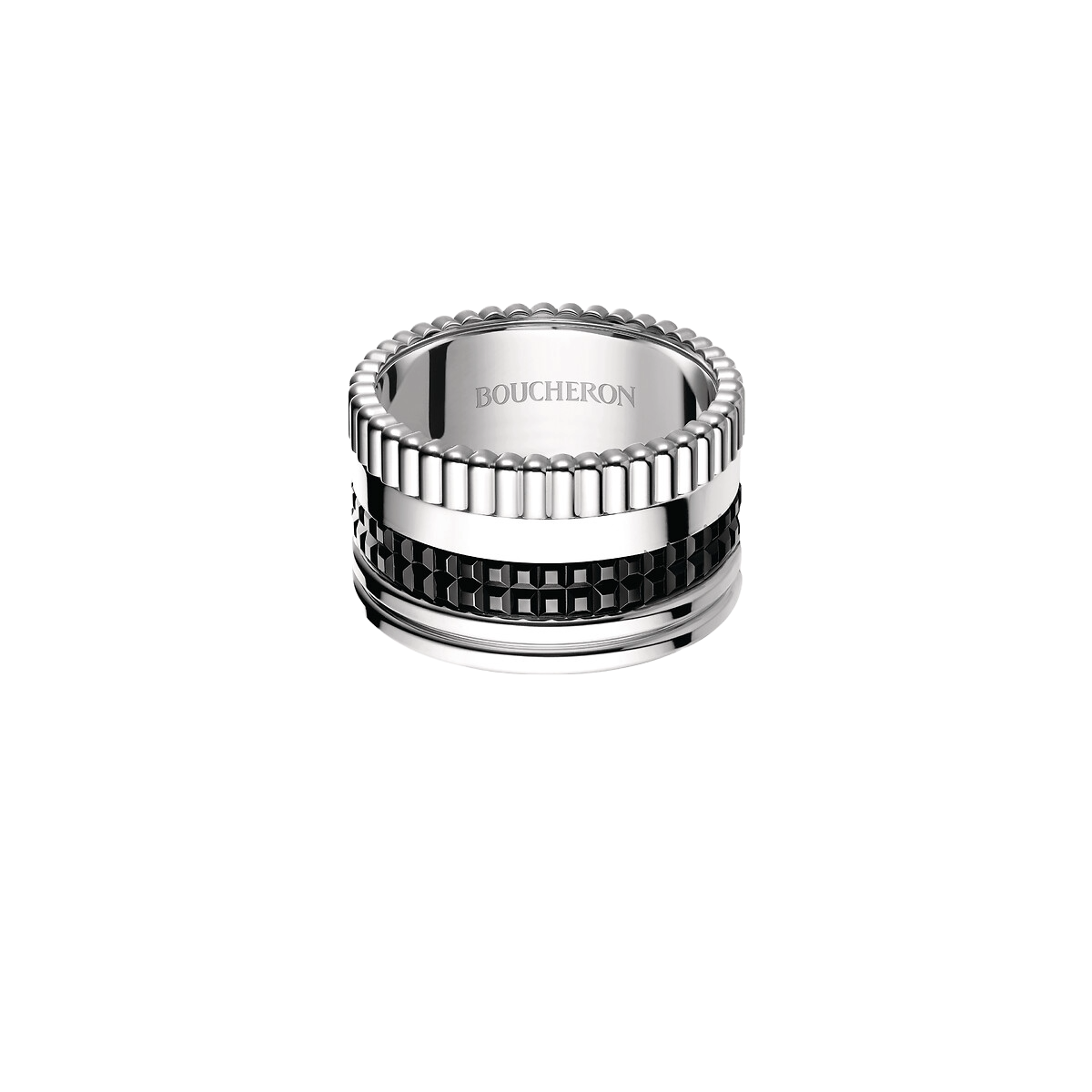 Gioiello in oro bianco Anello Quatre Black Large Boucheron