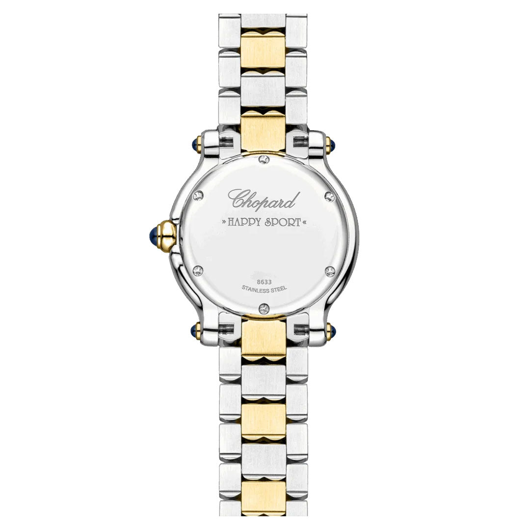 Orologio in acciaio e oro giallo Happy Sport Chopard