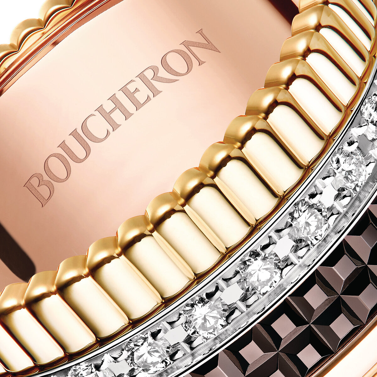 Ring in white, yellow, and rose gold Quatre Classique Ring Boucheron