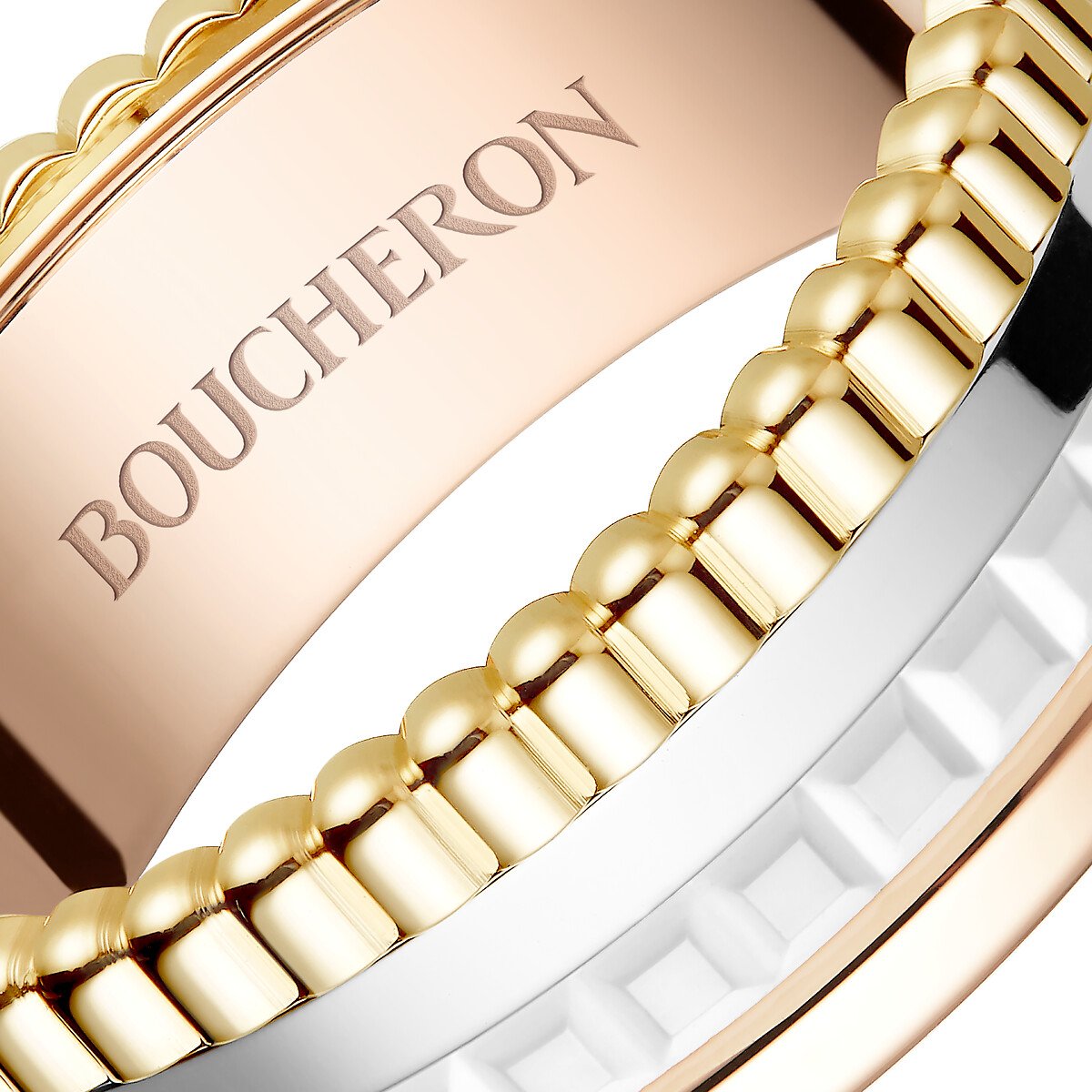Ring in white gold and rose gold Quatre White Ring Boucheron