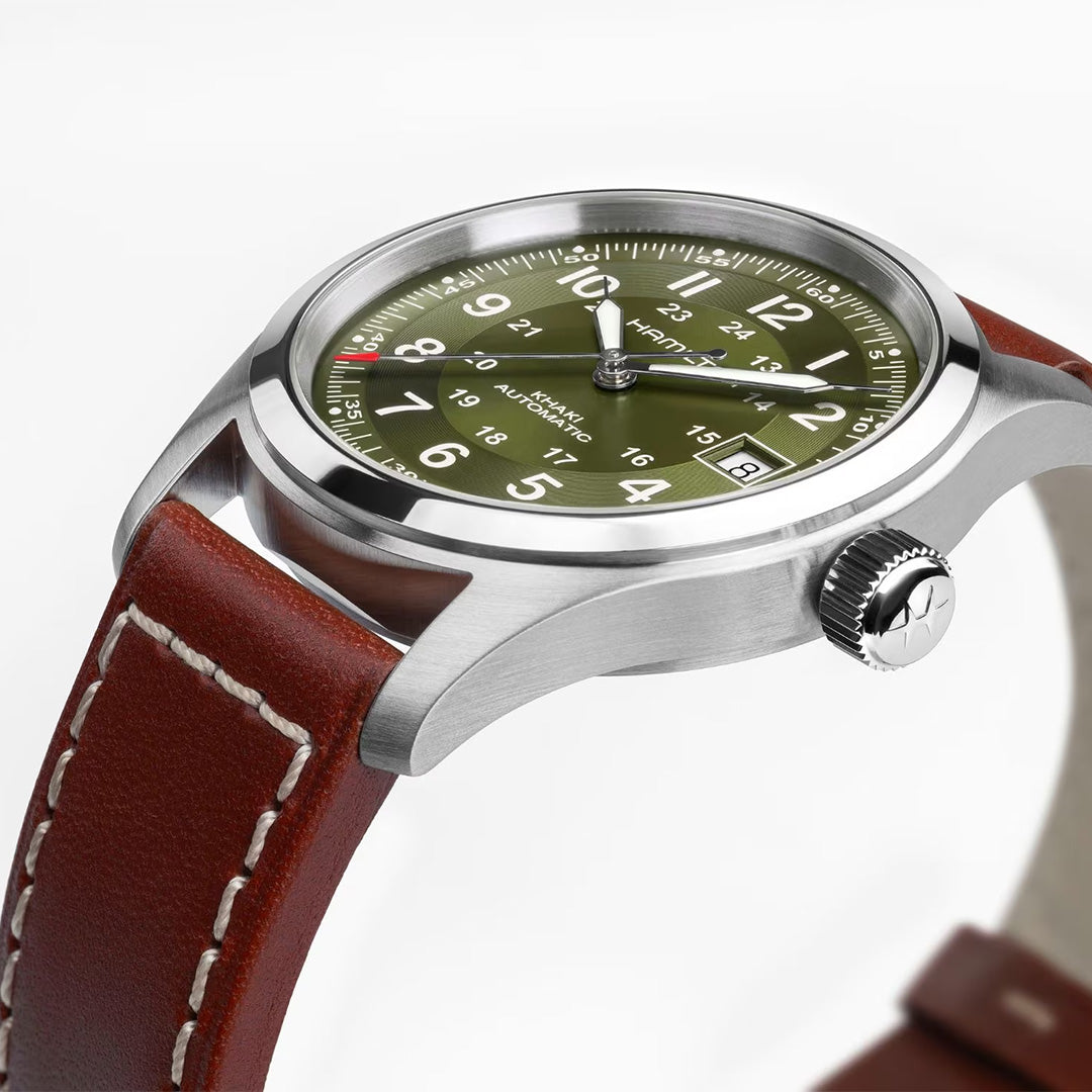 Watch in steel Khaki Field Auto Hamilton