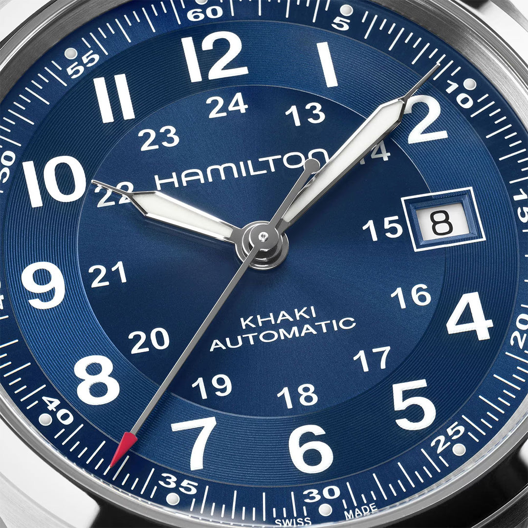 Orologio in acciaio Khaki Field Auto Hamilton
