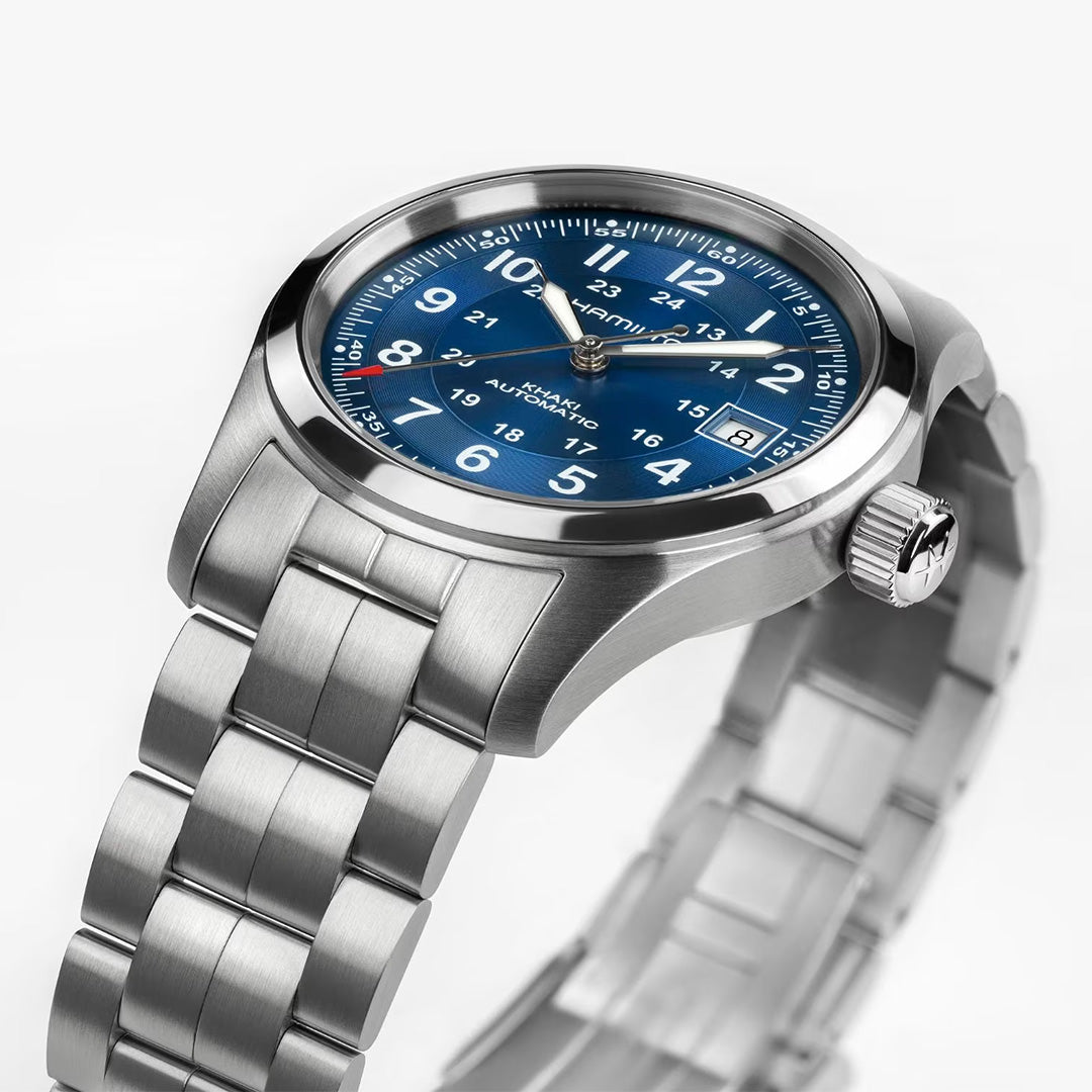 Watch in steel Khaki Field Auto Hamilton