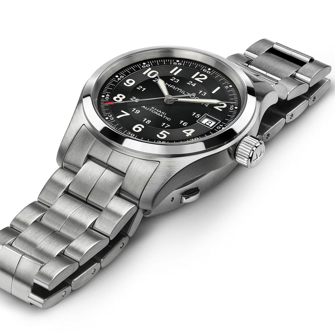 Watch in steel Khaki Field Auto Hamilton