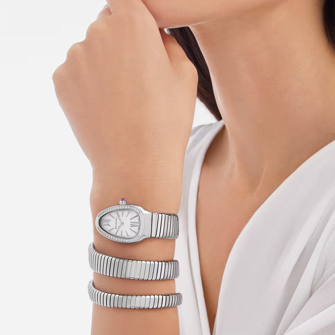 Orologio in acciaio Serpenti Tubogas Bulgari