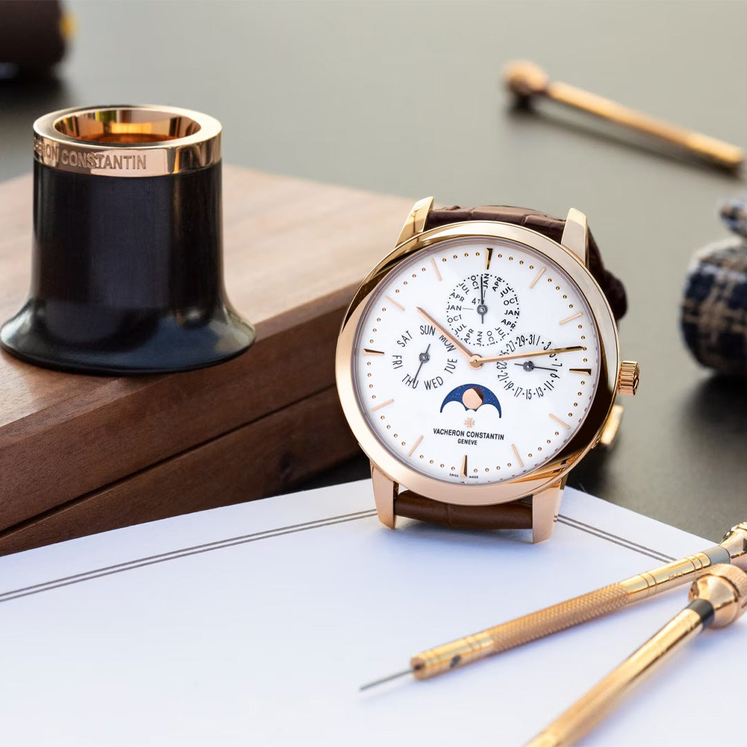 Watch in rose gold Patrimony Perpetual Calendar Ultra-Thin Vacheron constantin