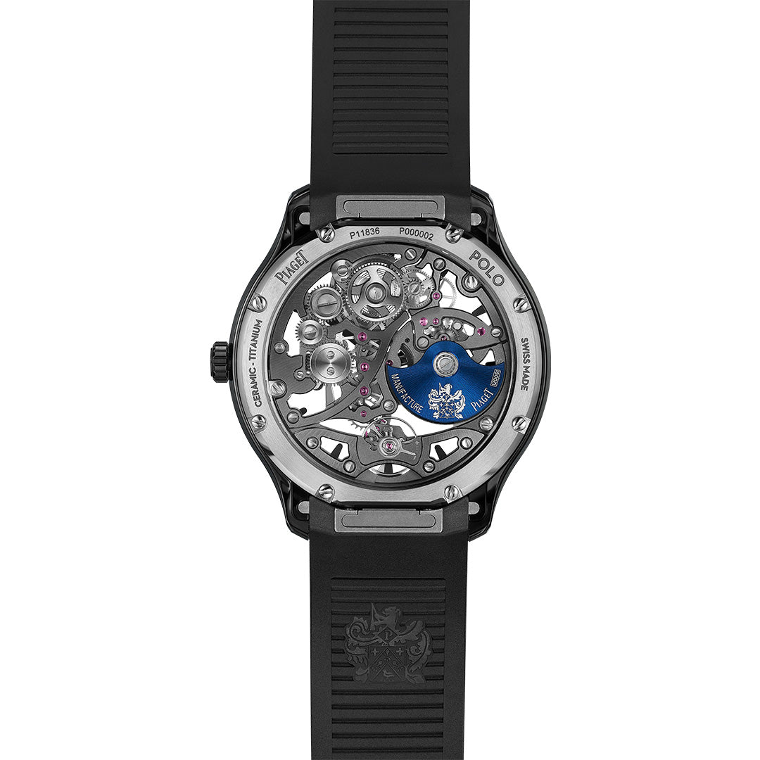 Orologio in ceramica nera e titano Piaget Polo Skeleton Piaget