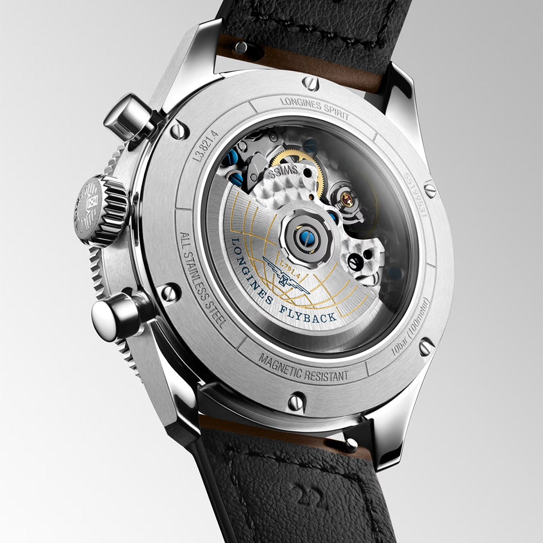 Watch in steel Spirit Flyback Longines