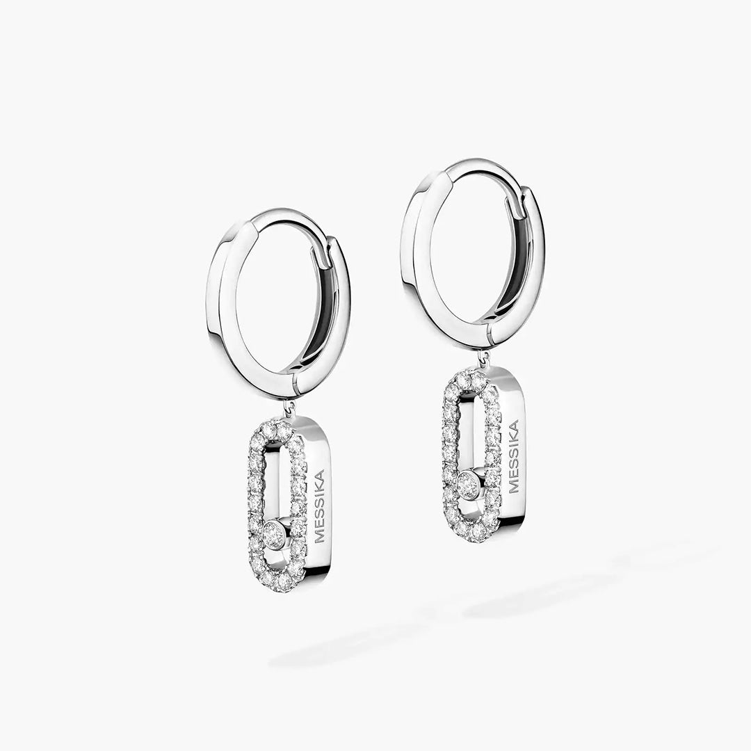 Earrings in white gold Move Uno Hoop Earrings Messika