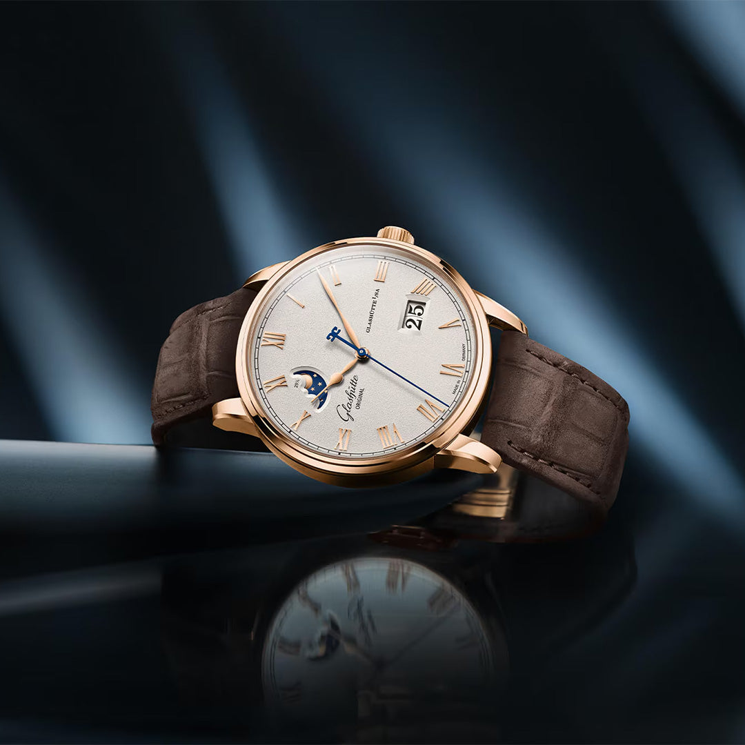 Watch in rose gold Senator Excellence Panorama Date Moon Phase Glashutte original