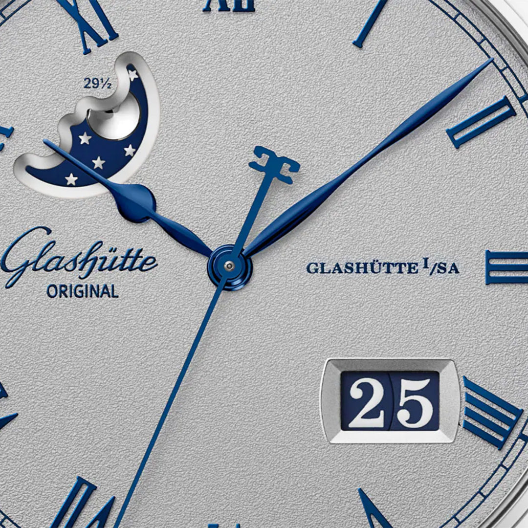 Watch in steel Senator Excellence Panorama Date Moon Phase Glashutte original