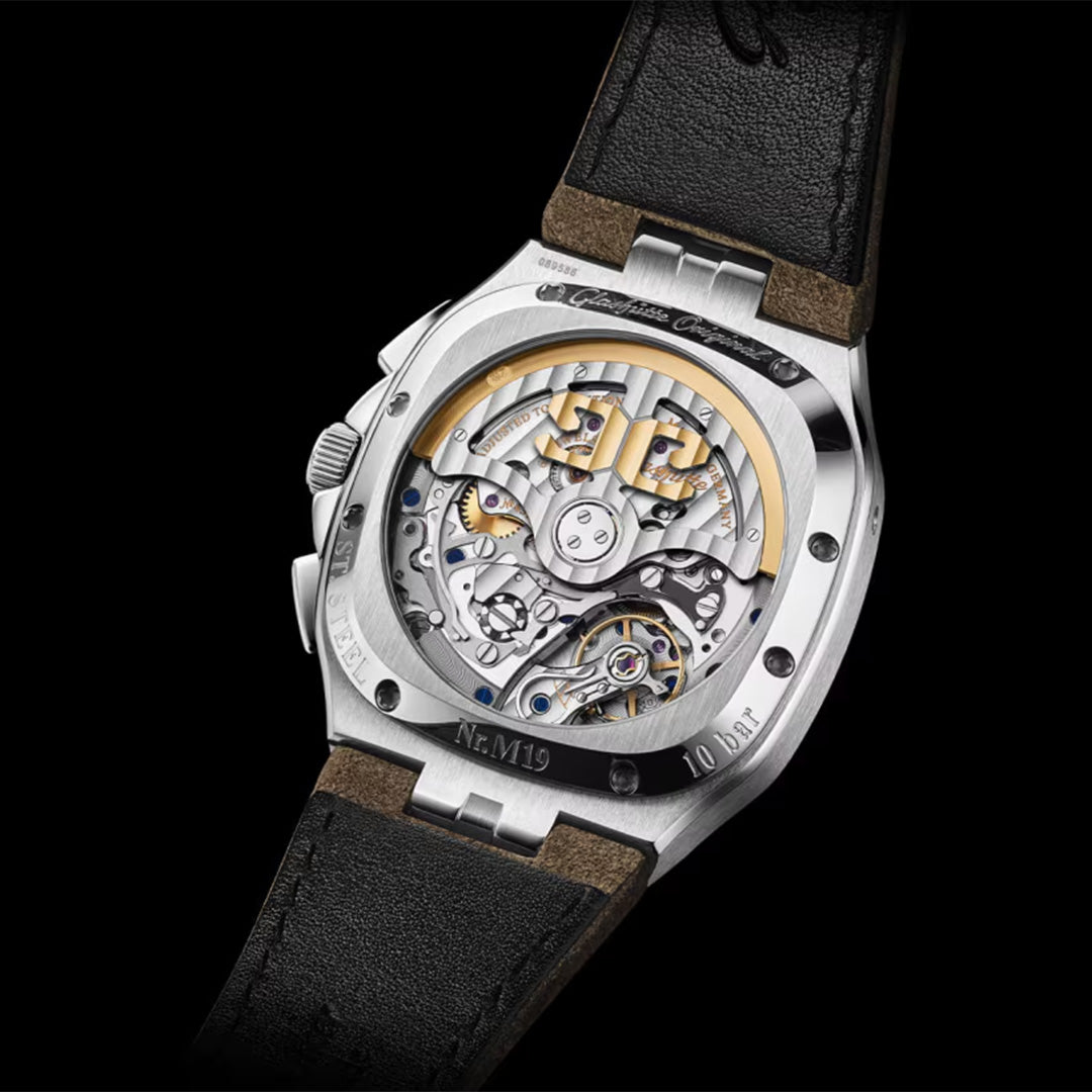 Orologio in acciaio Seventies Chronograph Panorama Date Glashutte original