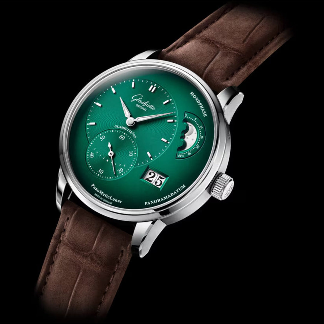 Watch in steel PanoMaticLunar Glashutte original