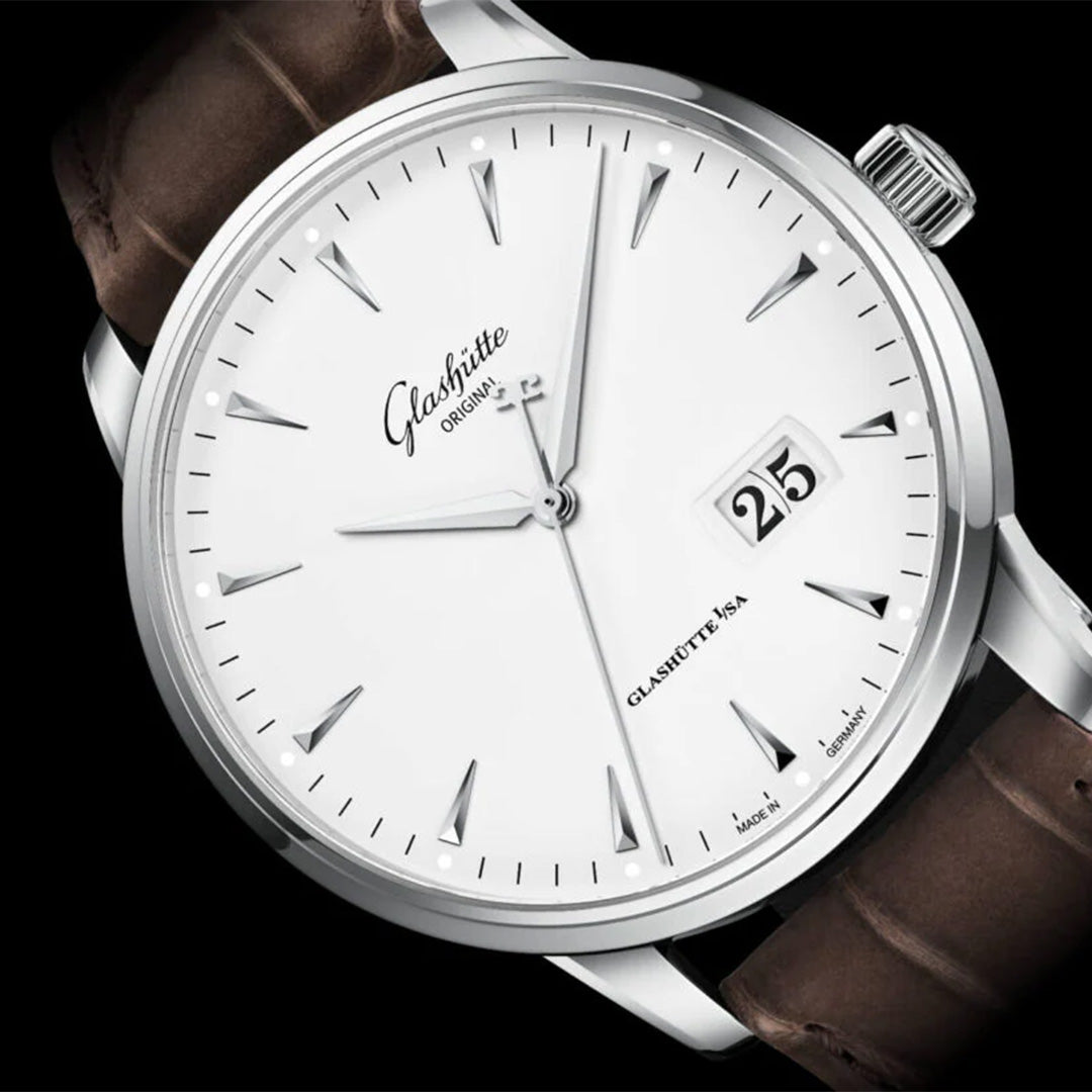 Watch in steel Senator Excellence Date Panorama Glashutte original