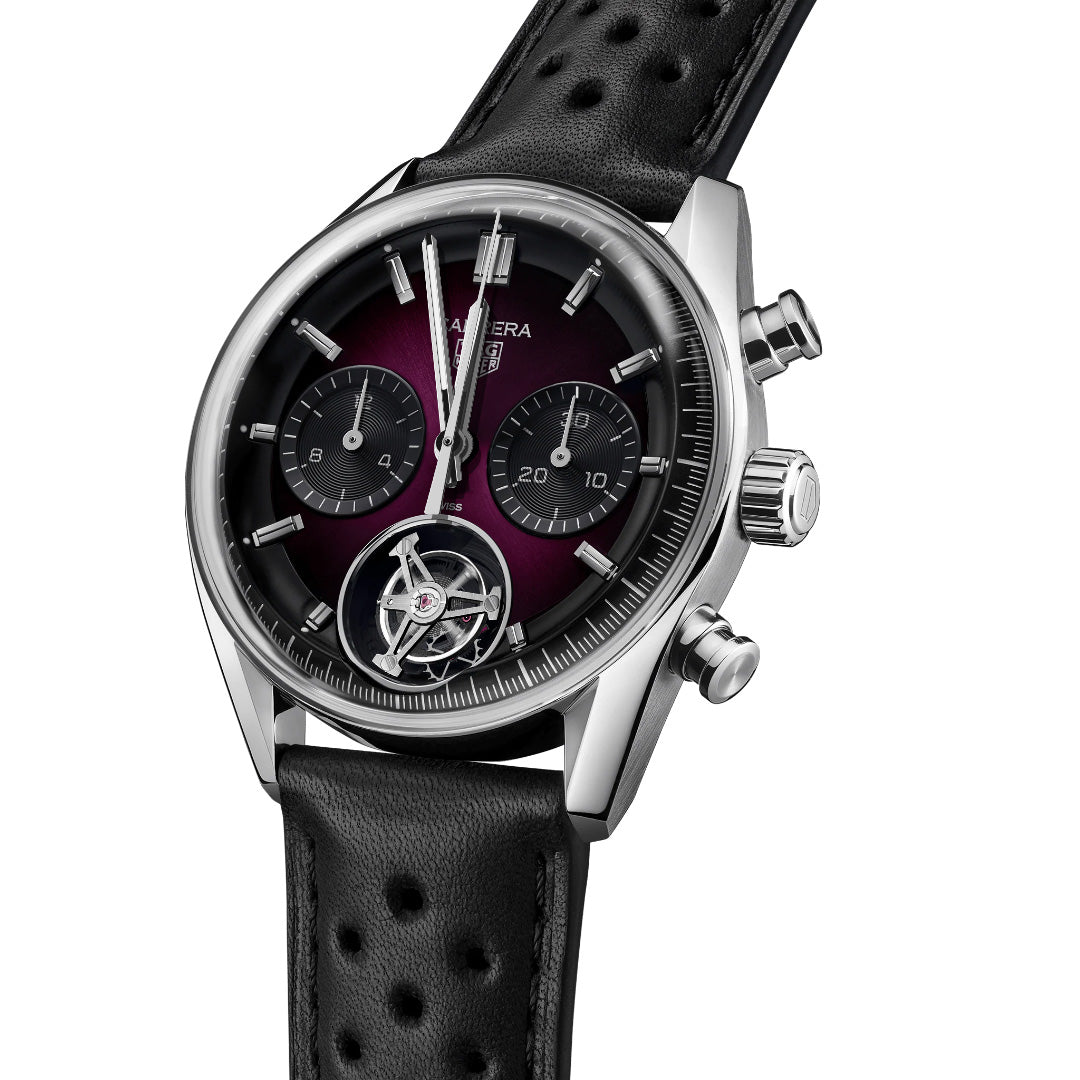 Orologio in acciaio Carrera Chronograph Tourbillon Tag heuer