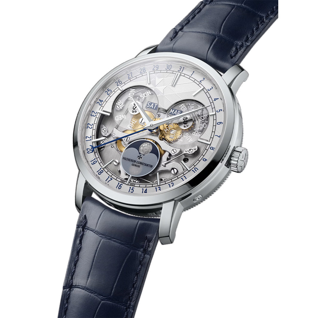 Watch in platinum Traditionnelle Complete Calendar Openface Vacheron constantin