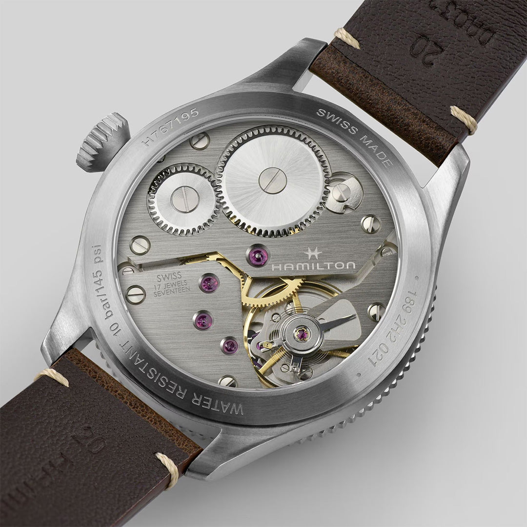 Orologio in acciaio Khaki Aviation Pilot Pioneer Mechanical Hamilton