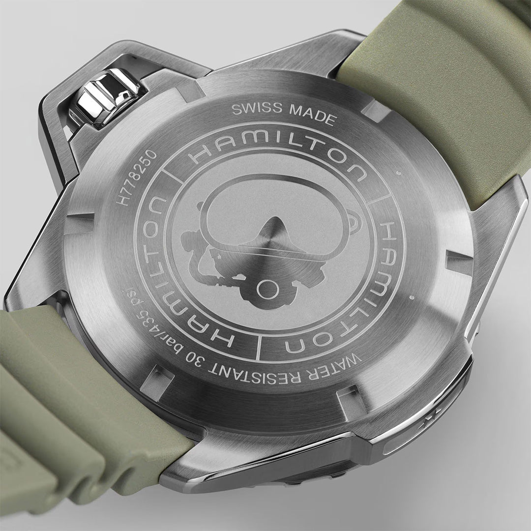 Orologio in acciaio Khaki Navy Frogman Auto Hamilton