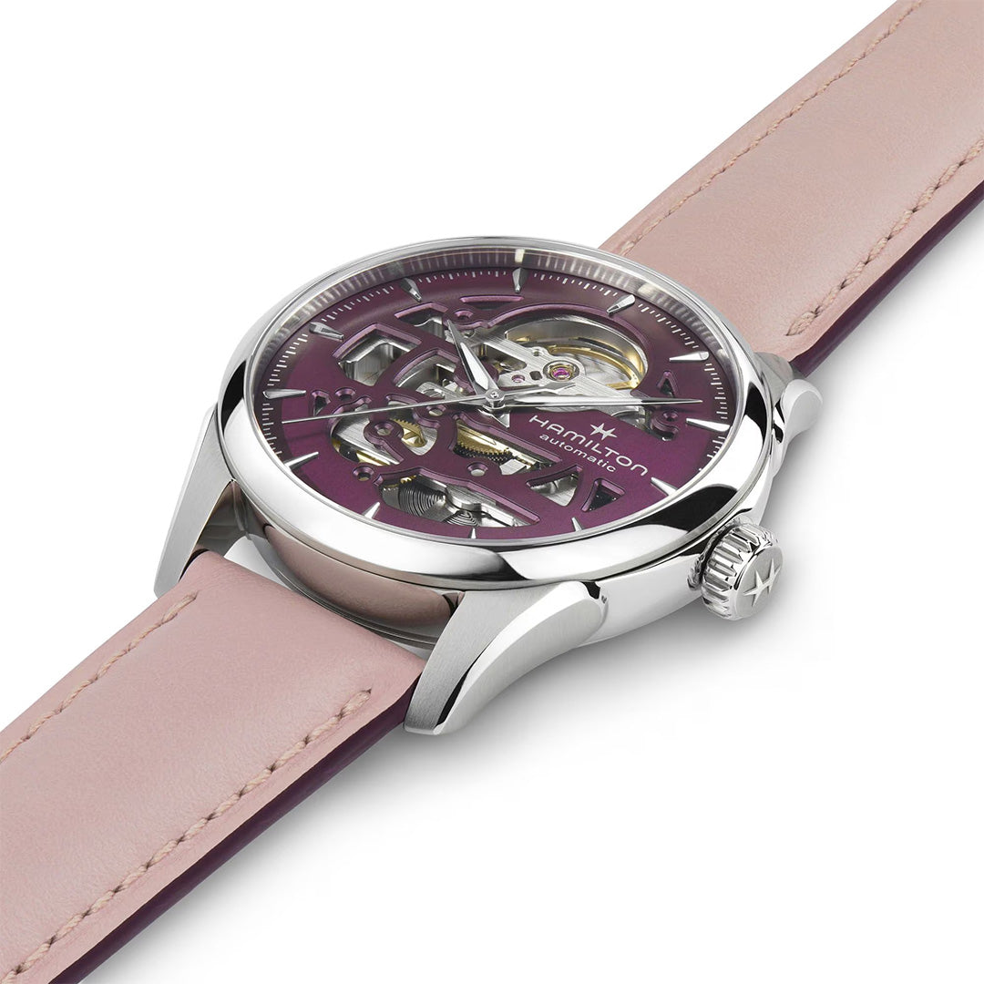 Orologio in acciaio Jazzmaster Skeleton Lady Auto Hamilton