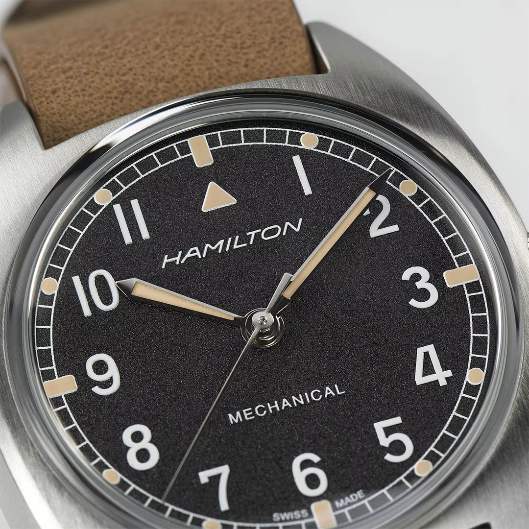 Orologio in acciaio Khaki Aviation Pilot Pioneer Mechanical Hamilton
