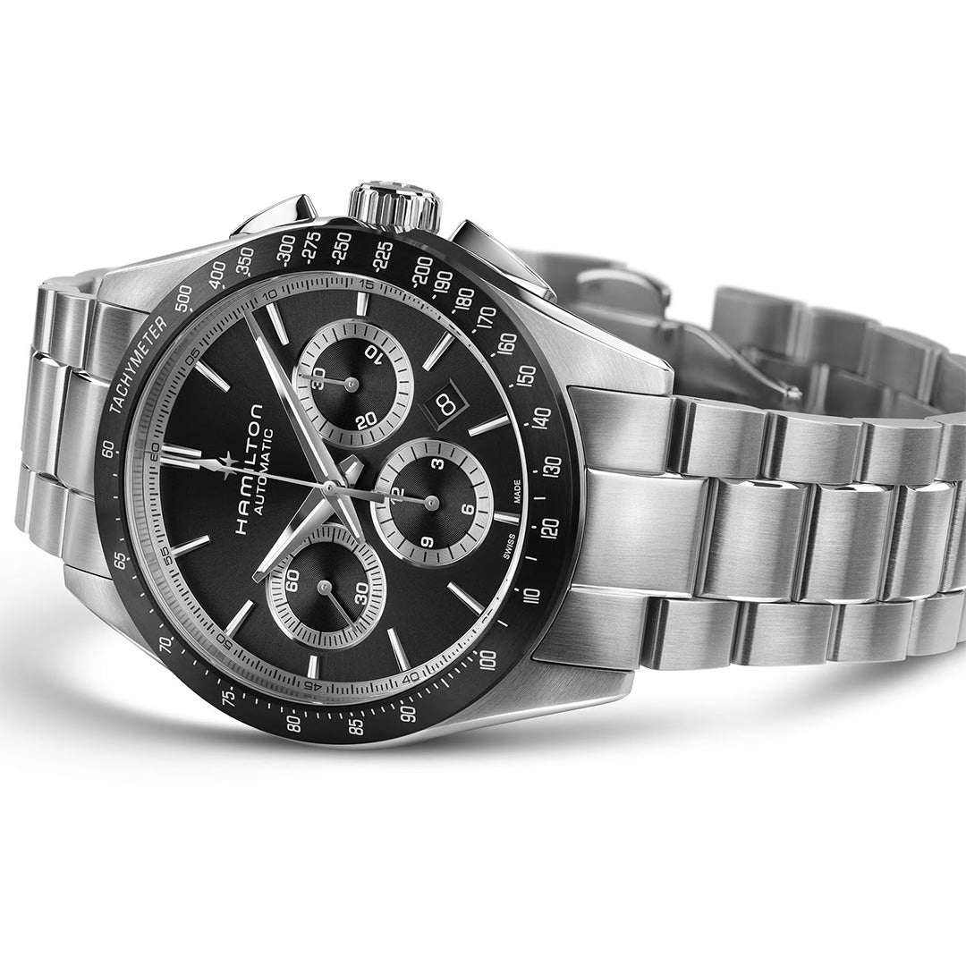 Orologio in acciaio Jazzmaster Performer Auto Chrono Hamilton