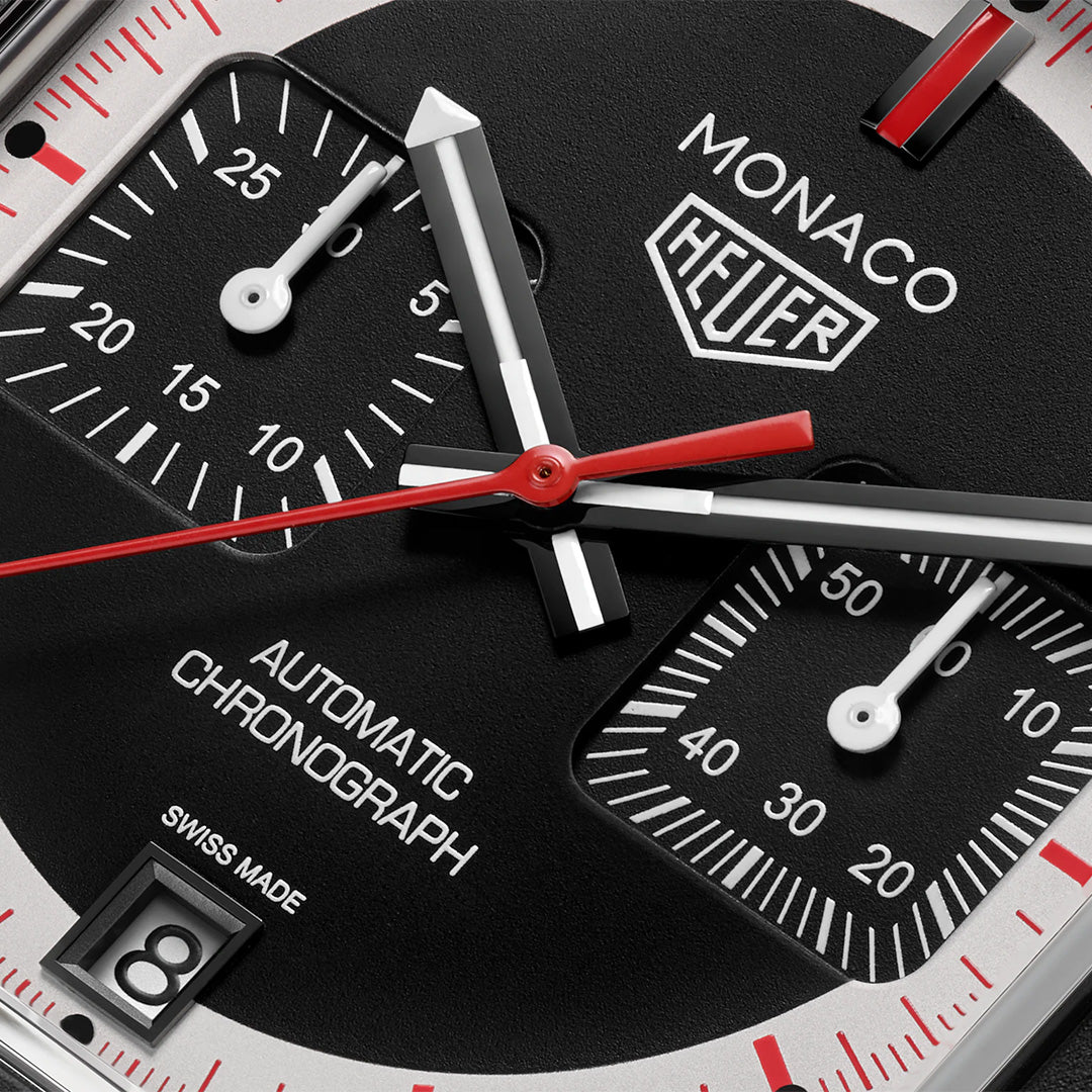Watch in dlc-coated titanium Monaco Chronograph Stopwatch Tag heuer