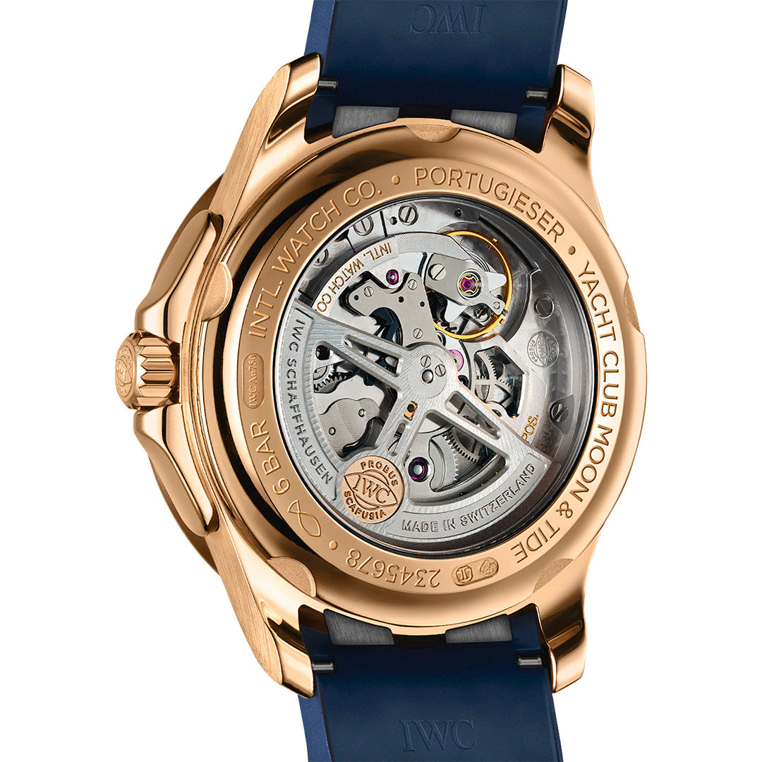 Orologio in oro rosa Portugieser Yacht Club Moon & Tide Iwc