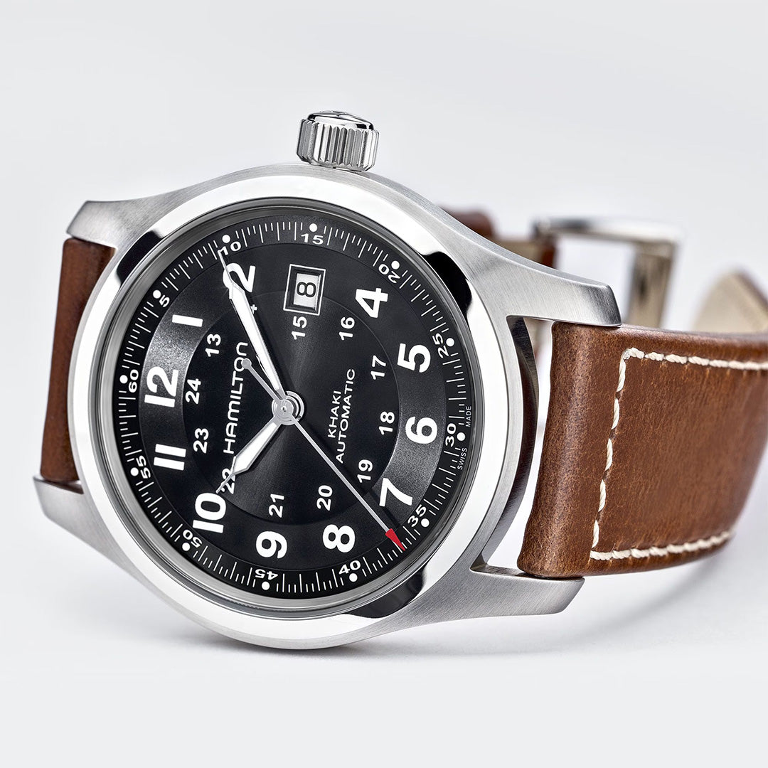 Orologio in acciaio Khaki Field Hamilton