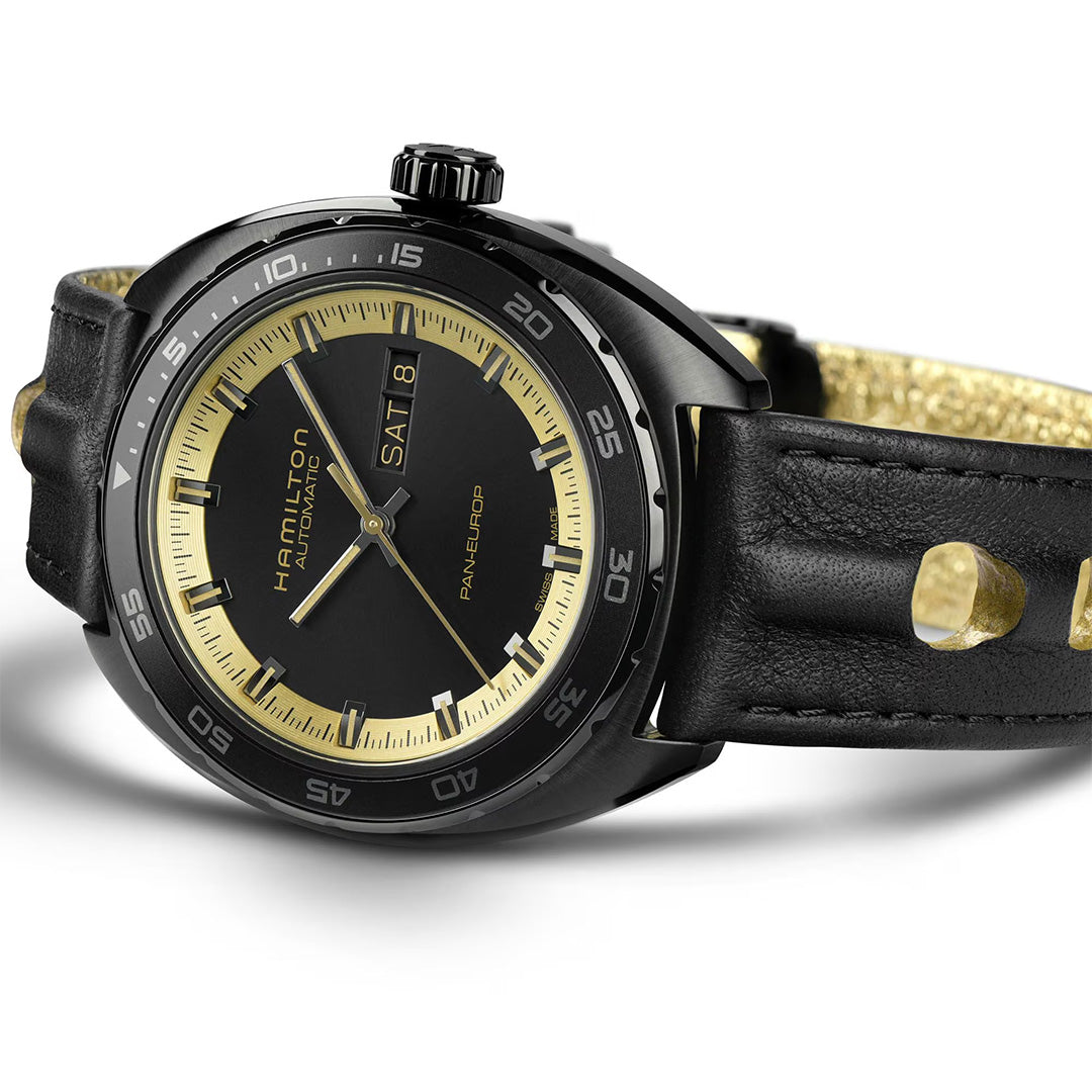 Orologio in acciaio American Classic Pan Europ Day Date Auto Hamilton