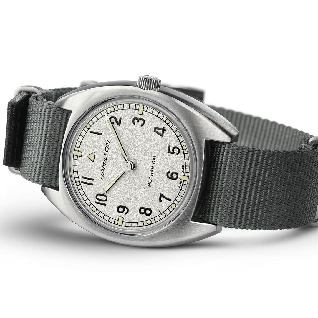 Orologio in acciaio Khaki Aviation Pilot Pioneer Mechanical Hamilton