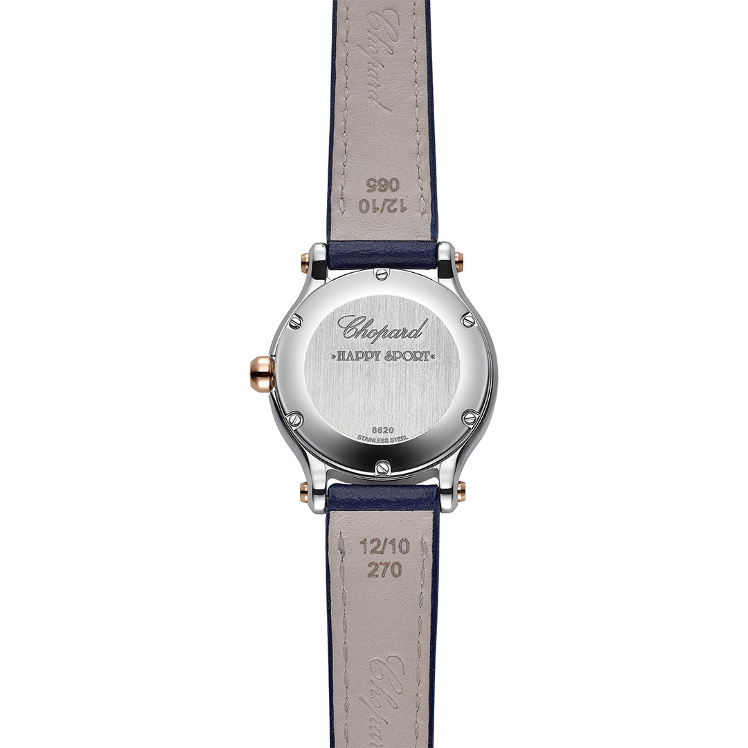 Orologio in acciaio e oro rosa Happy Sport Chopard