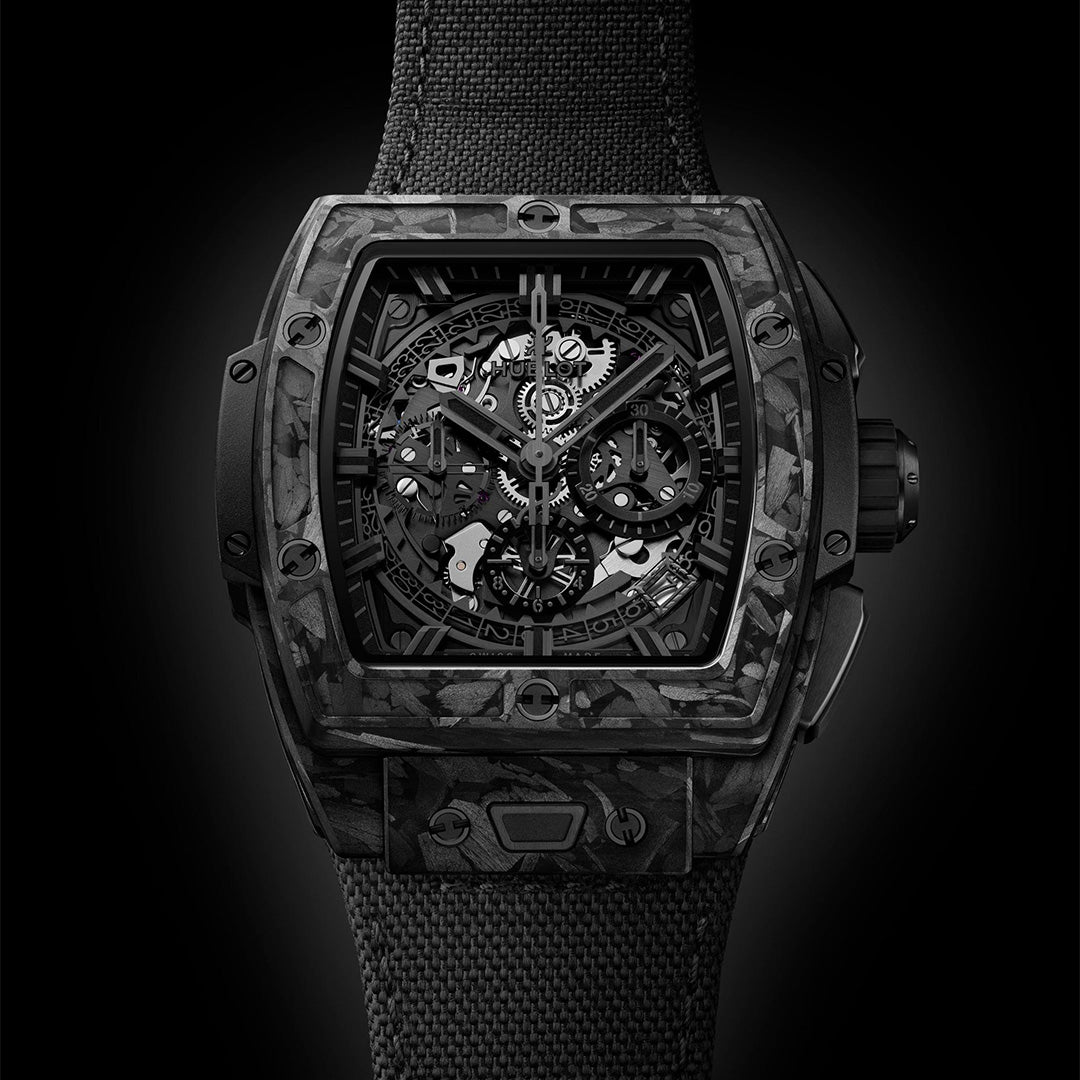 Watch in carbon Spirit of Big Bang Frosted Carbon Hublot