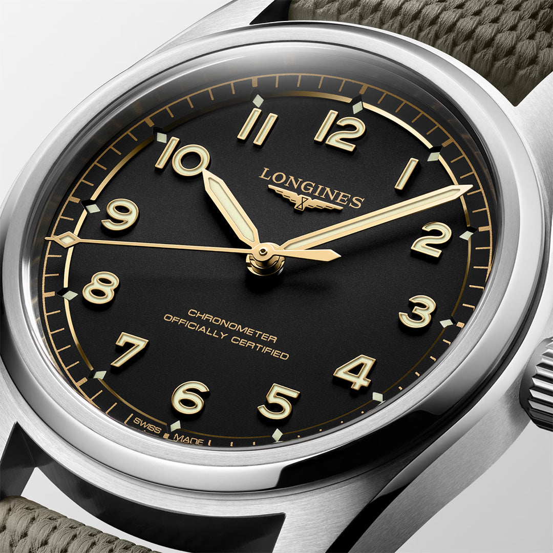 Orologio in acciaio Spirit Pilot Longines