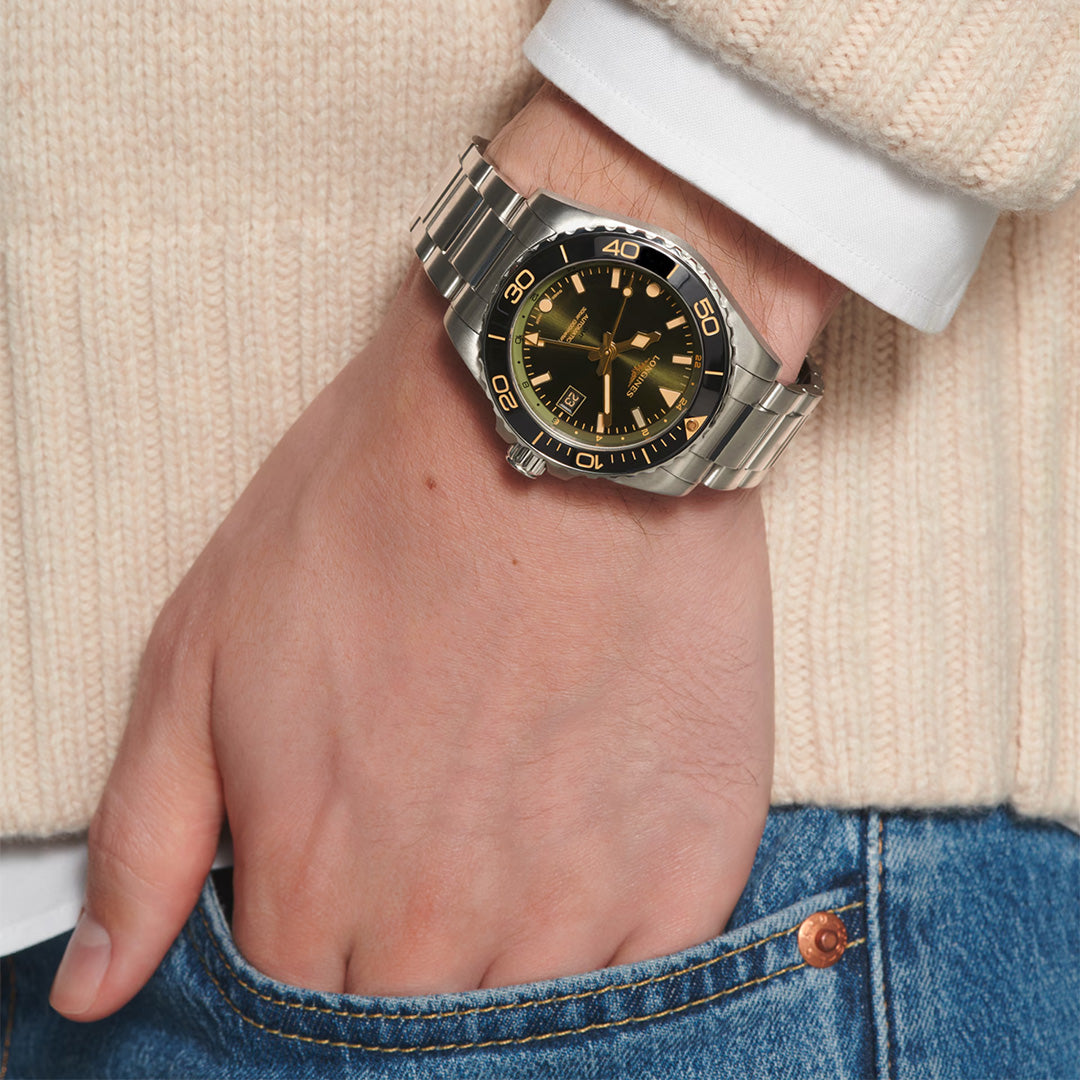 Orologio in acciaio HydroConquest GMT Longines