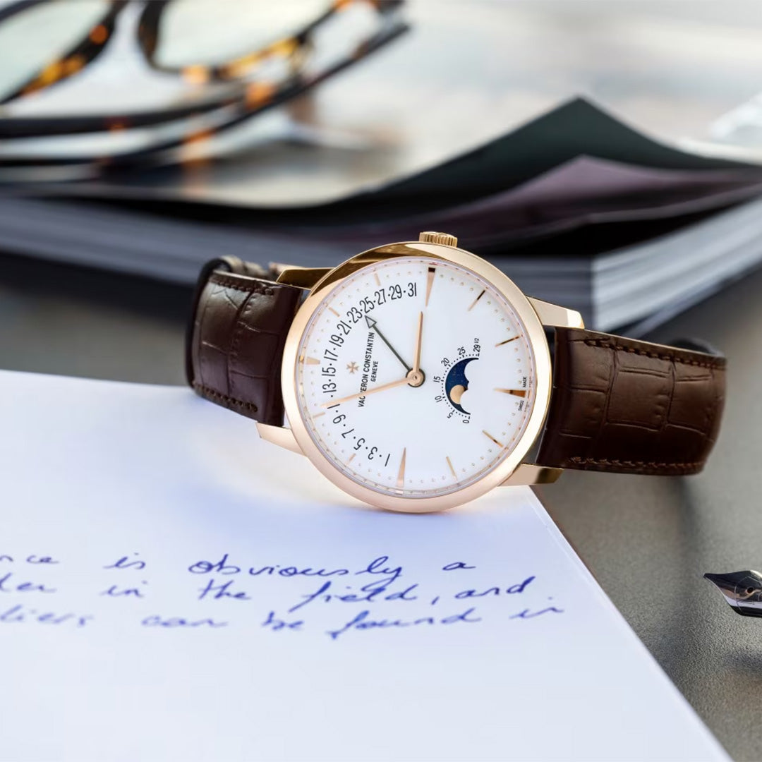 Orologio in oro rosa Patrimony Fasi Lunari Data Retrograda Vacheron constantin