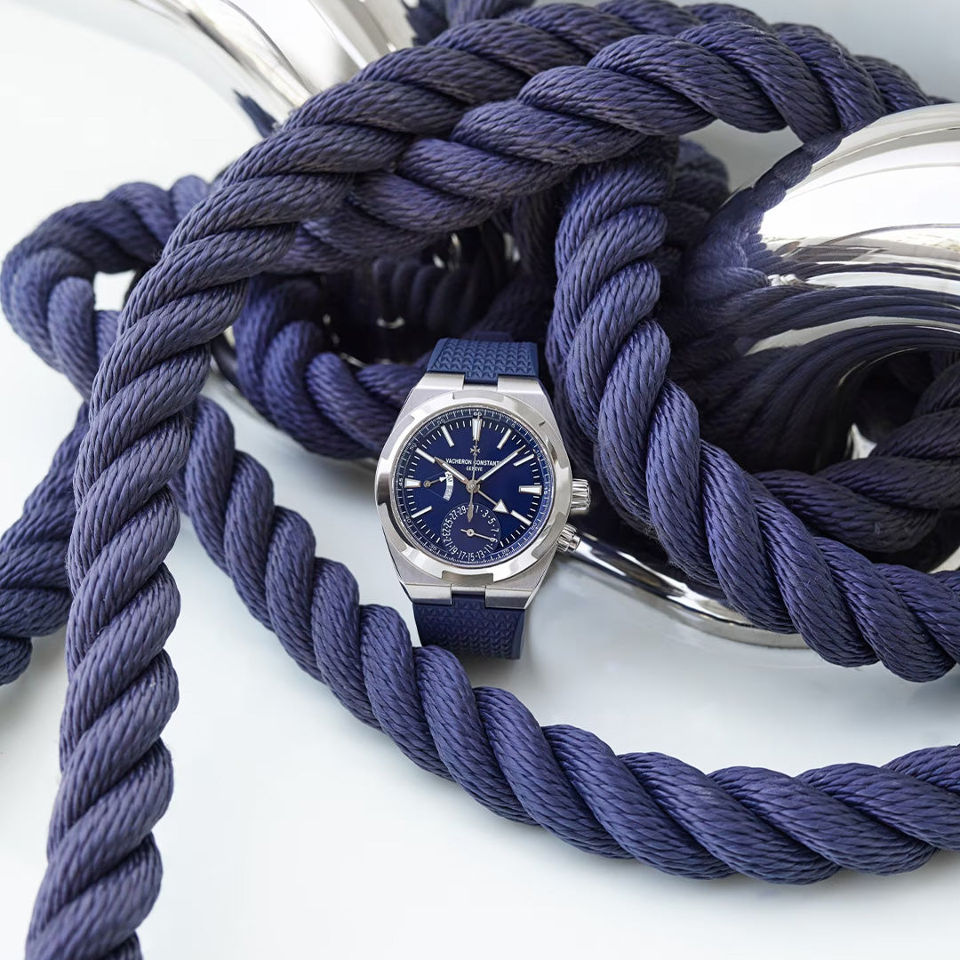 Orologio in acciaio Overseas Dual Time Vacheron constantin