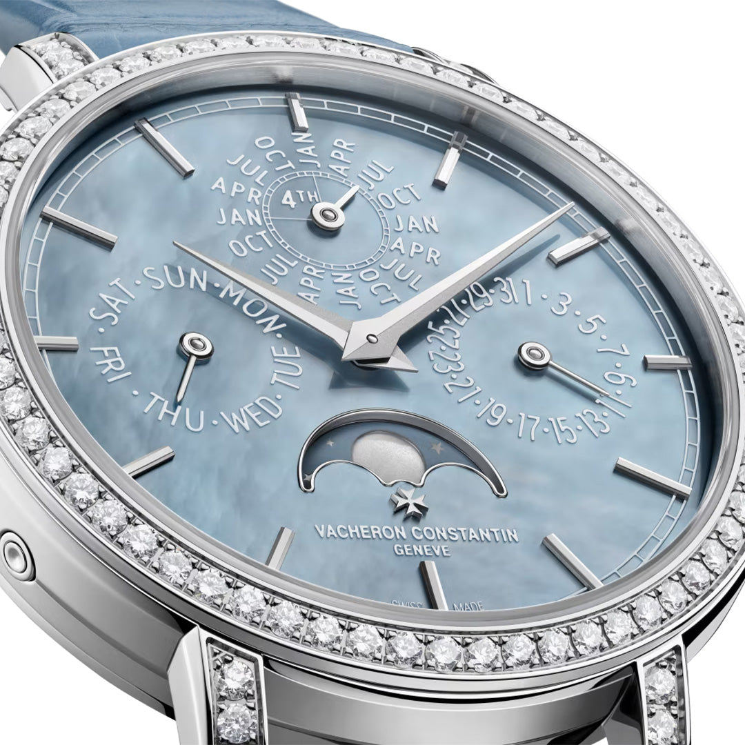 Orologio in oro bianco Traditionnelle Calendario Perpetuo Ultra-Piatto Vacheron constantin
