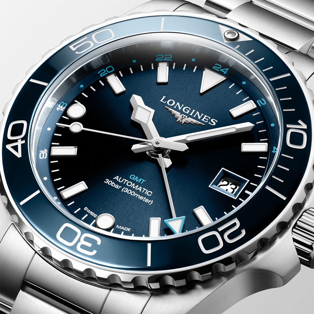 Orologio in acciaio HydroConquest GMT Longines