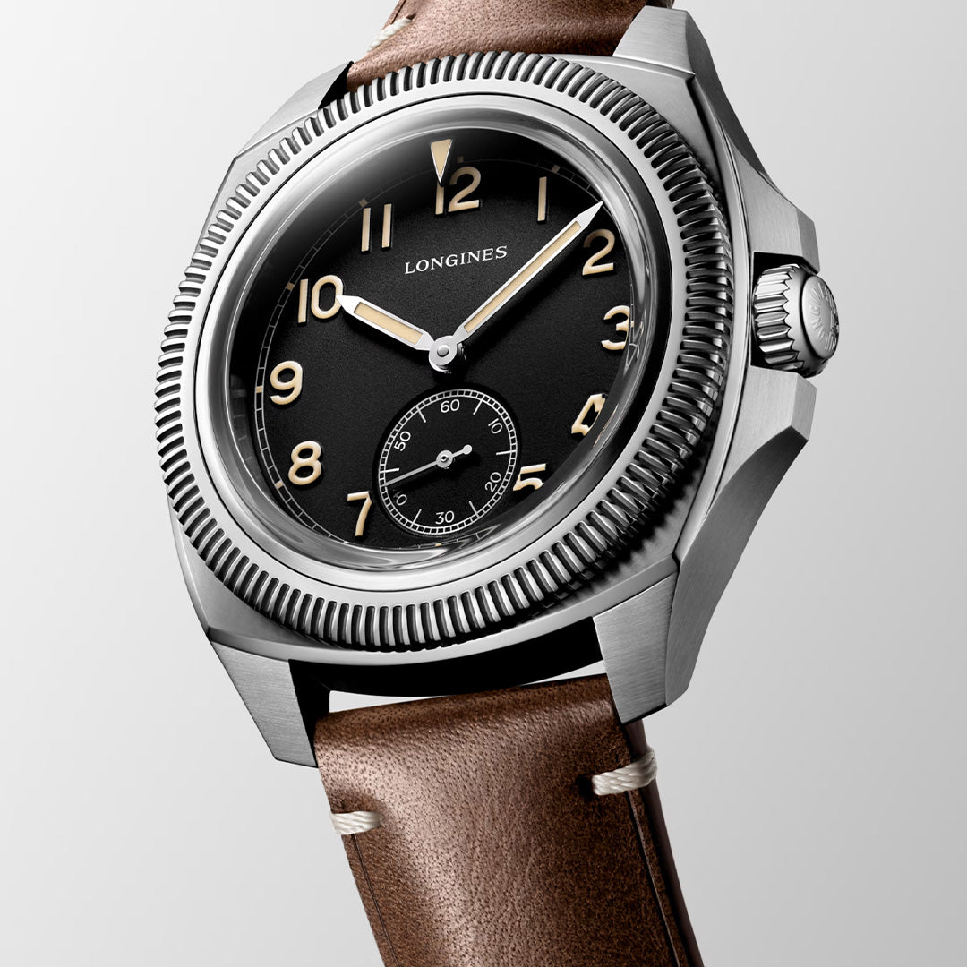 Orologio in acciaio Pilot Majetek Longines