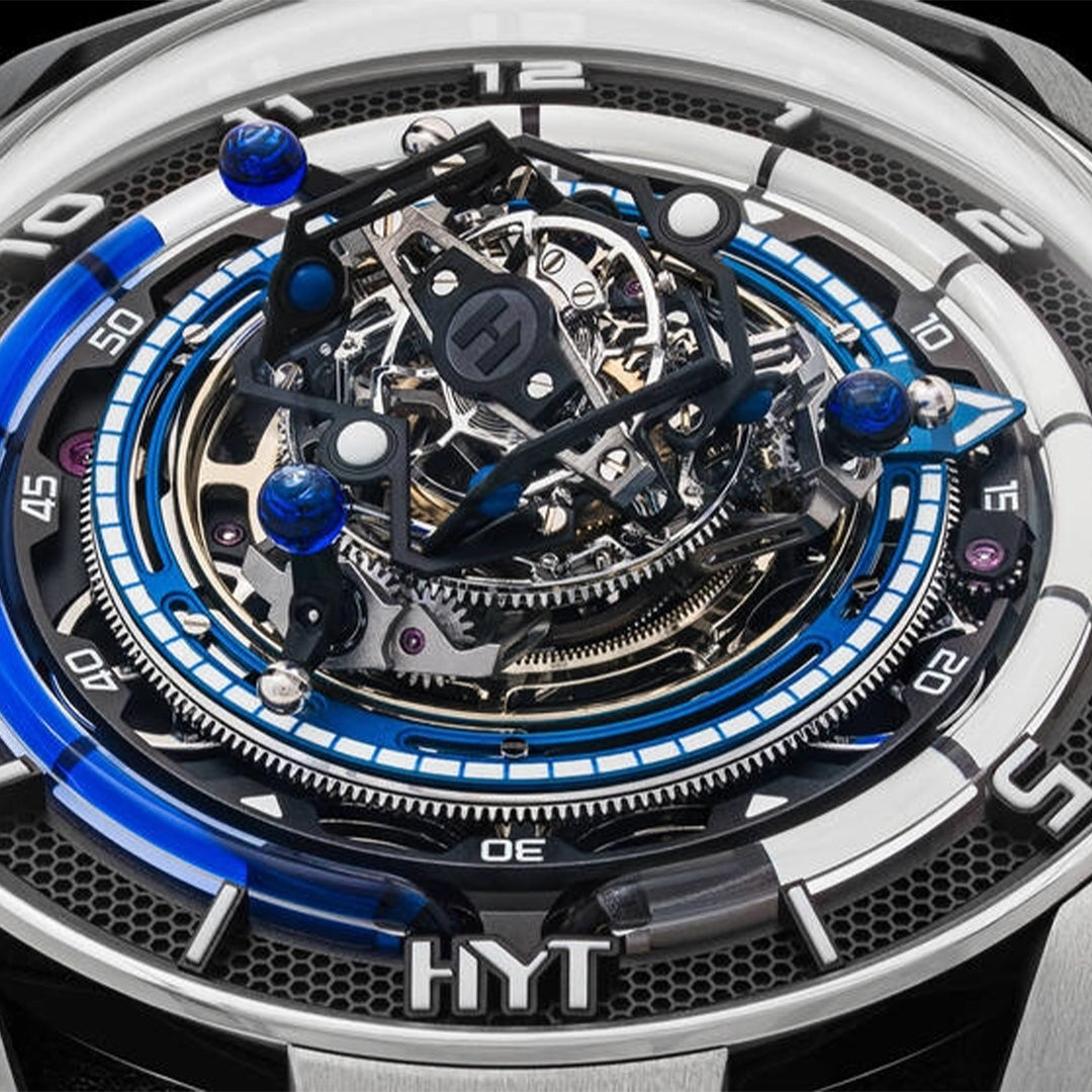 Watch in titanium Conical Tourbillon Titanium Blue Hyt