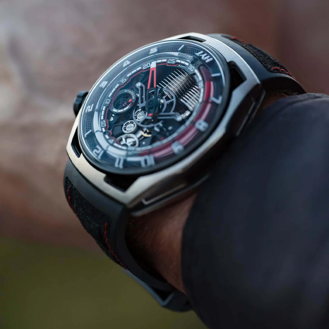 Orologio in titanio Hastroid Silver Red Hyt