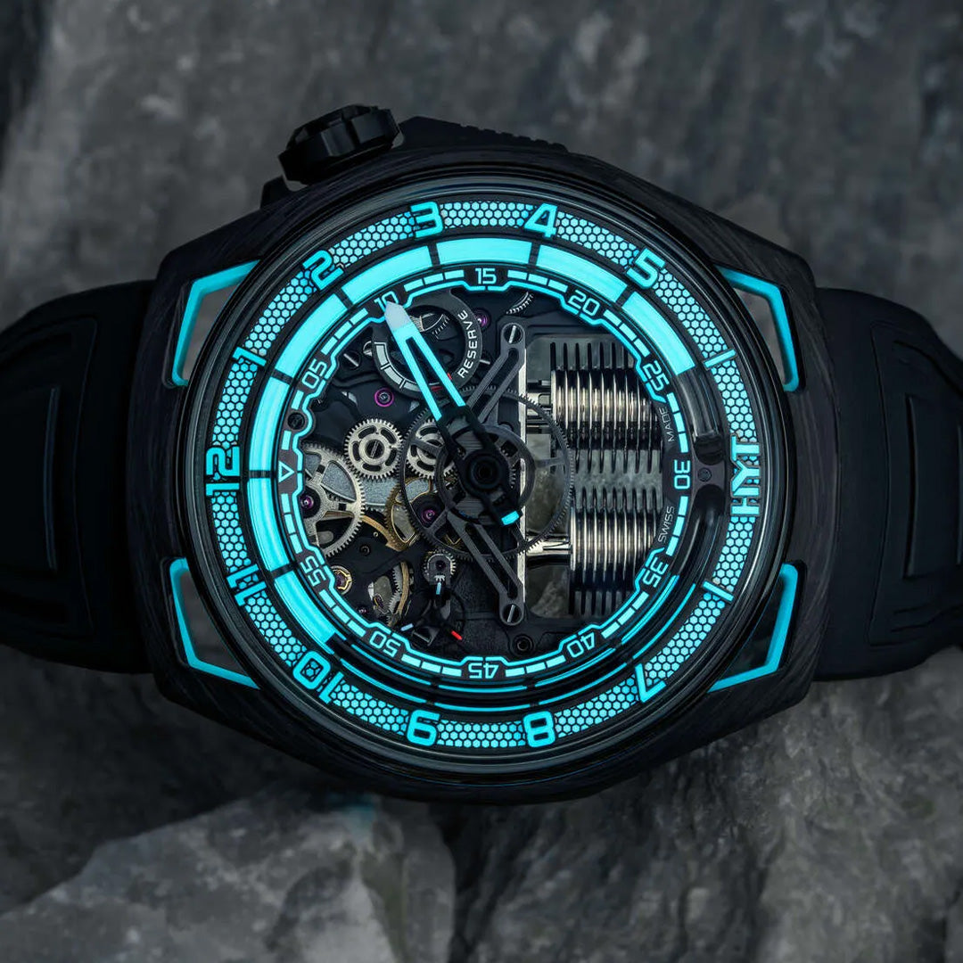 Watch in carbon Hastroid White Neon Hyt