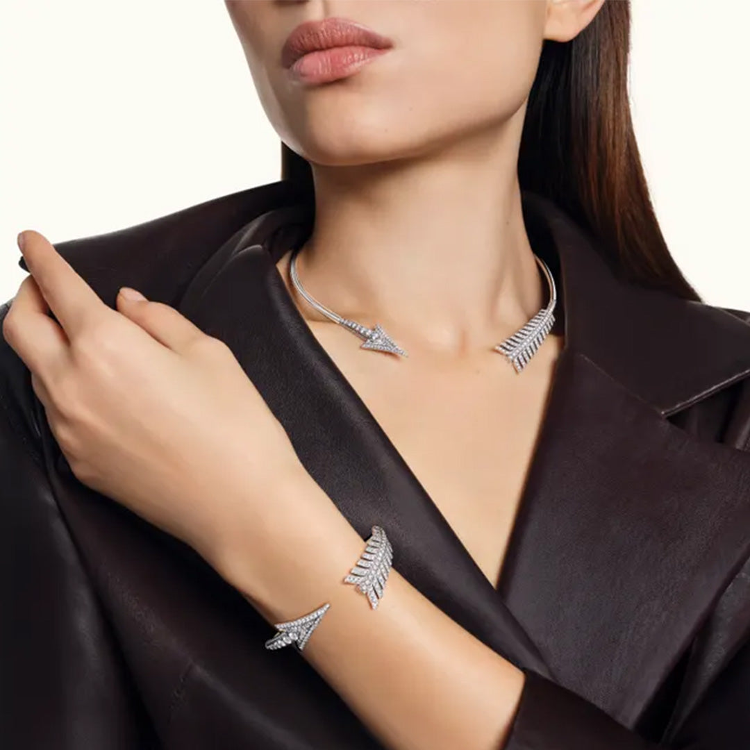 Gioiello in oro bianco Flèche choker Boucheron