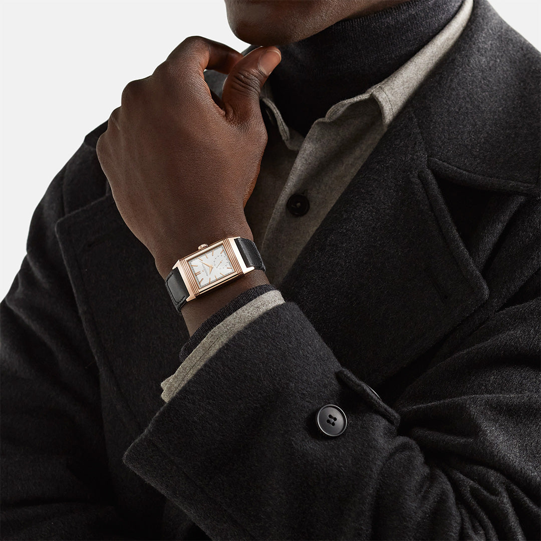 Watch in rose gold Reverso Tribute Monoface Small Seconds  Jaeger-lecoultre