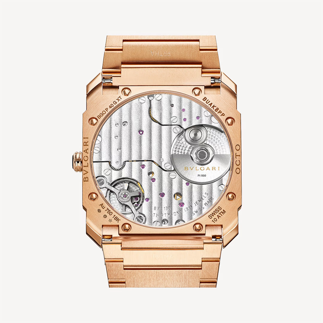 Orologio in oro rosa Octo Finissimo Bulgari
