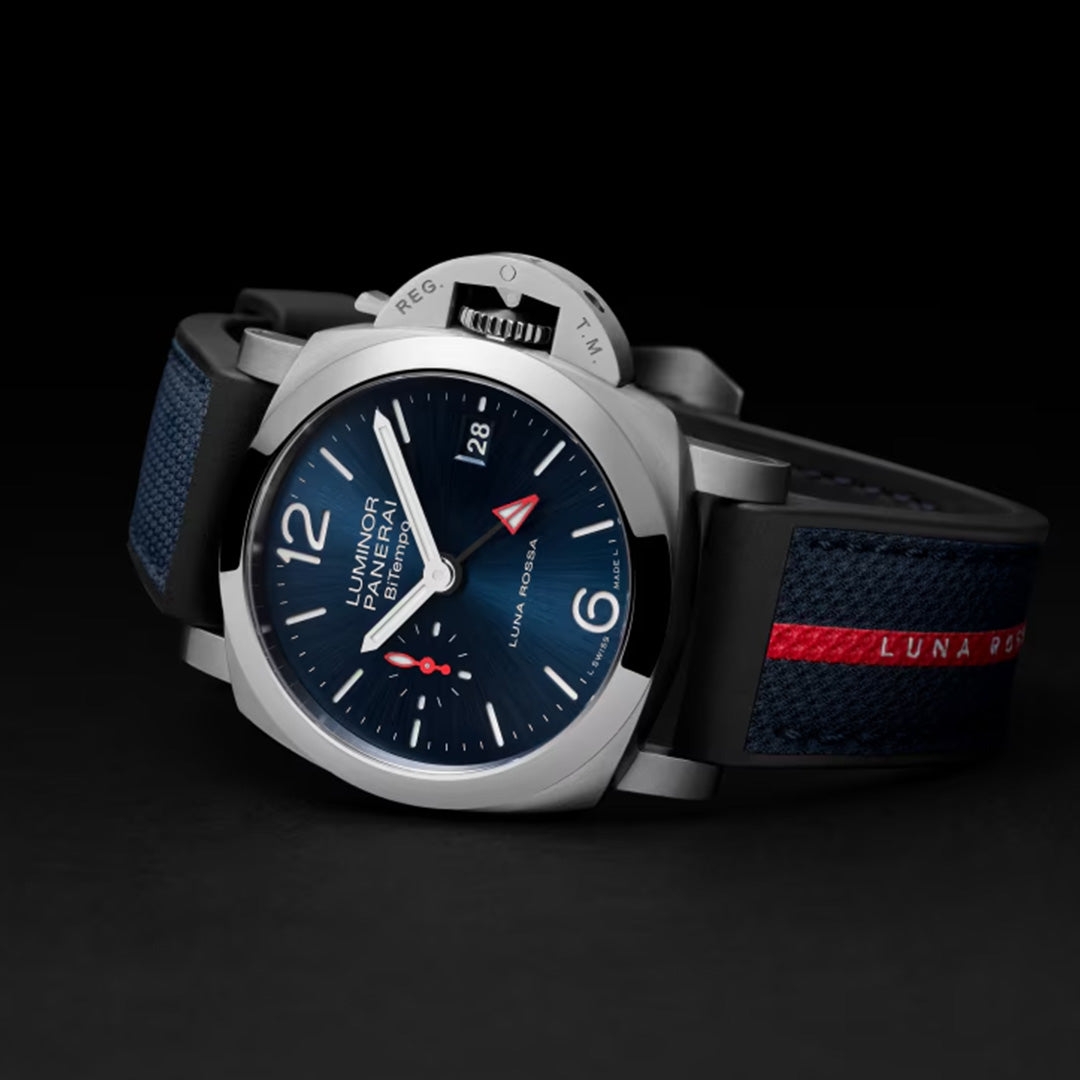 Watch in steel Luminor Quaranta BiTempo Luna Rossa Panerai