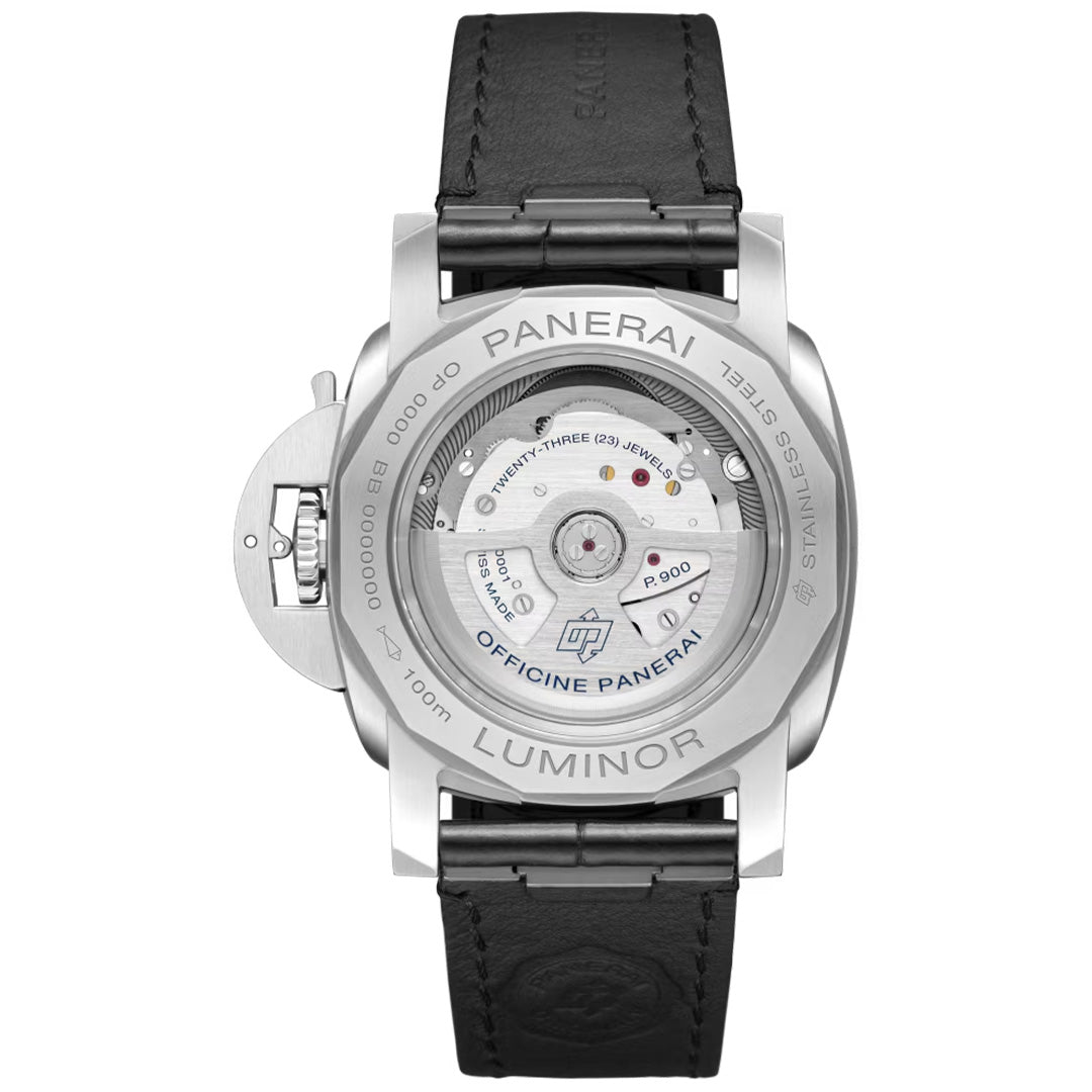 Watch in steel Luminor Quaranta BiTempo Panerai