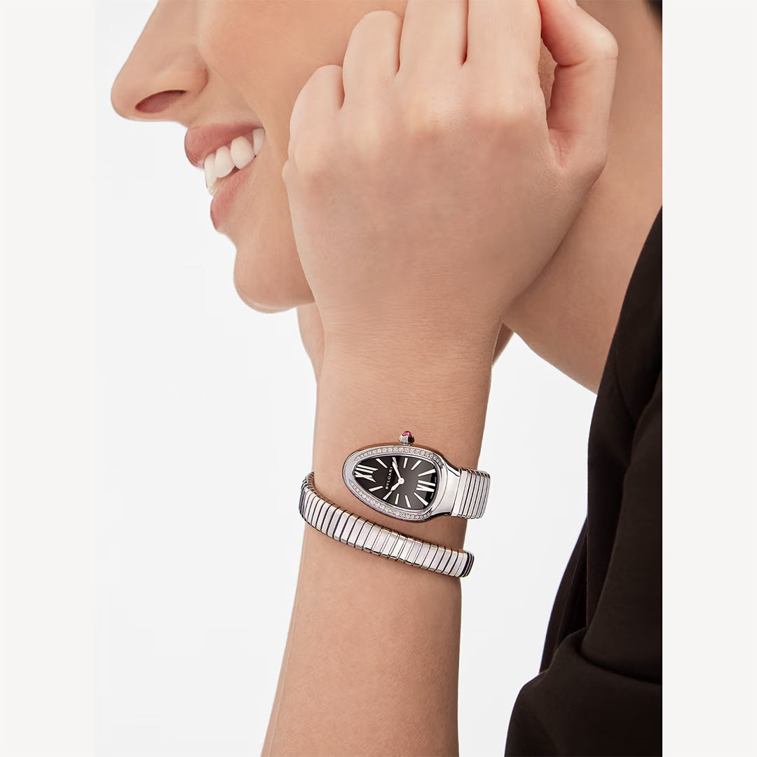 Orologio in acciaio Serpenti Tubogas Bulgari