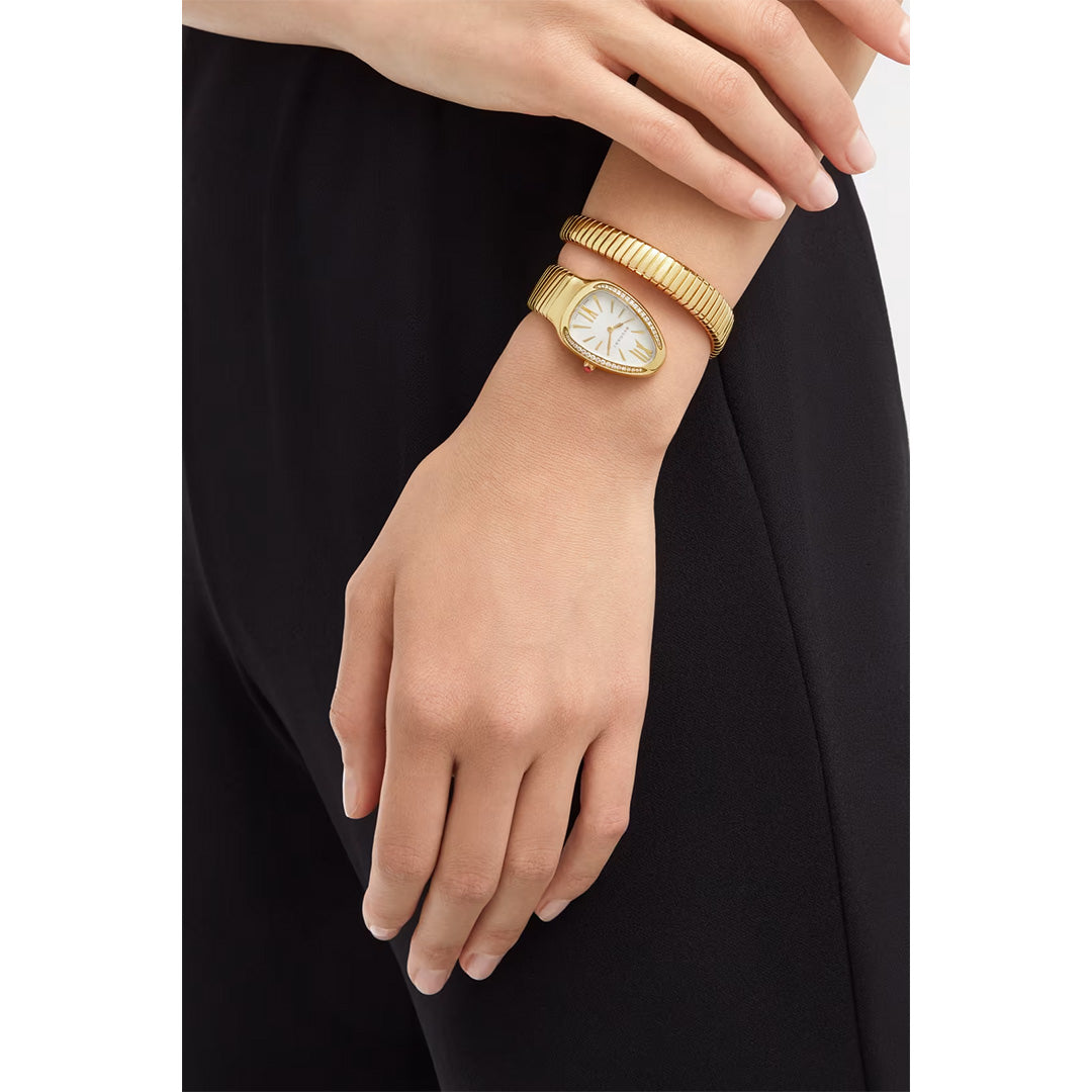 Orologio in oro giallo Serpenti Tubogas Bulgari