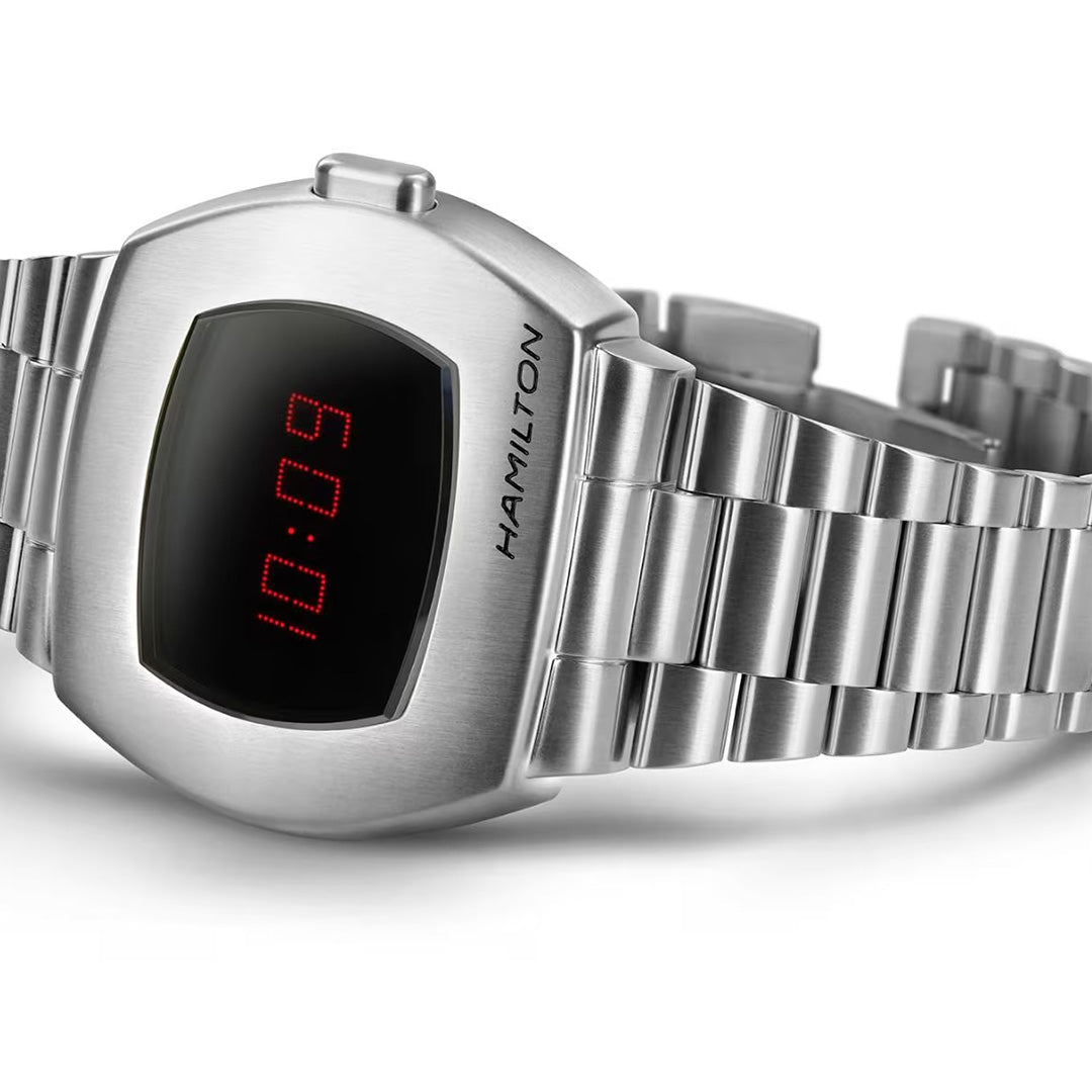 Orologio in acciaio American Classic PSR Digital Quartz Hamilton